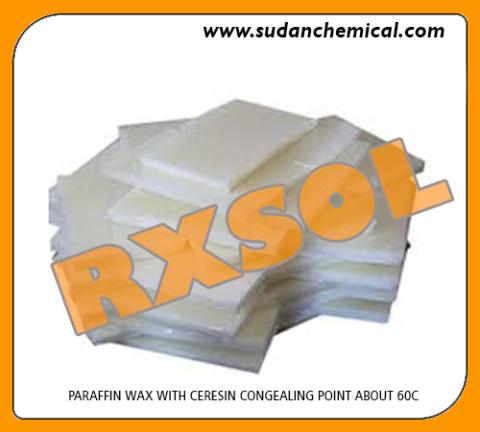 PARAFFIN WAX WITH CERESIN CONGEALING POINT ABOUT 60C